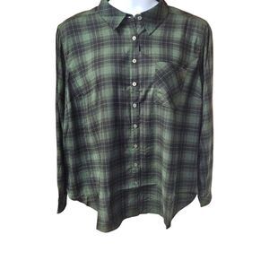 TORRID Lizzie Washable Challis Button -Up Plaid Plus Size Shirt Size 2X Soft!